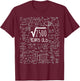50th Birthday - Square Root of 2500: 50 Years Old T-Shirt - T-Shirt | Maroon