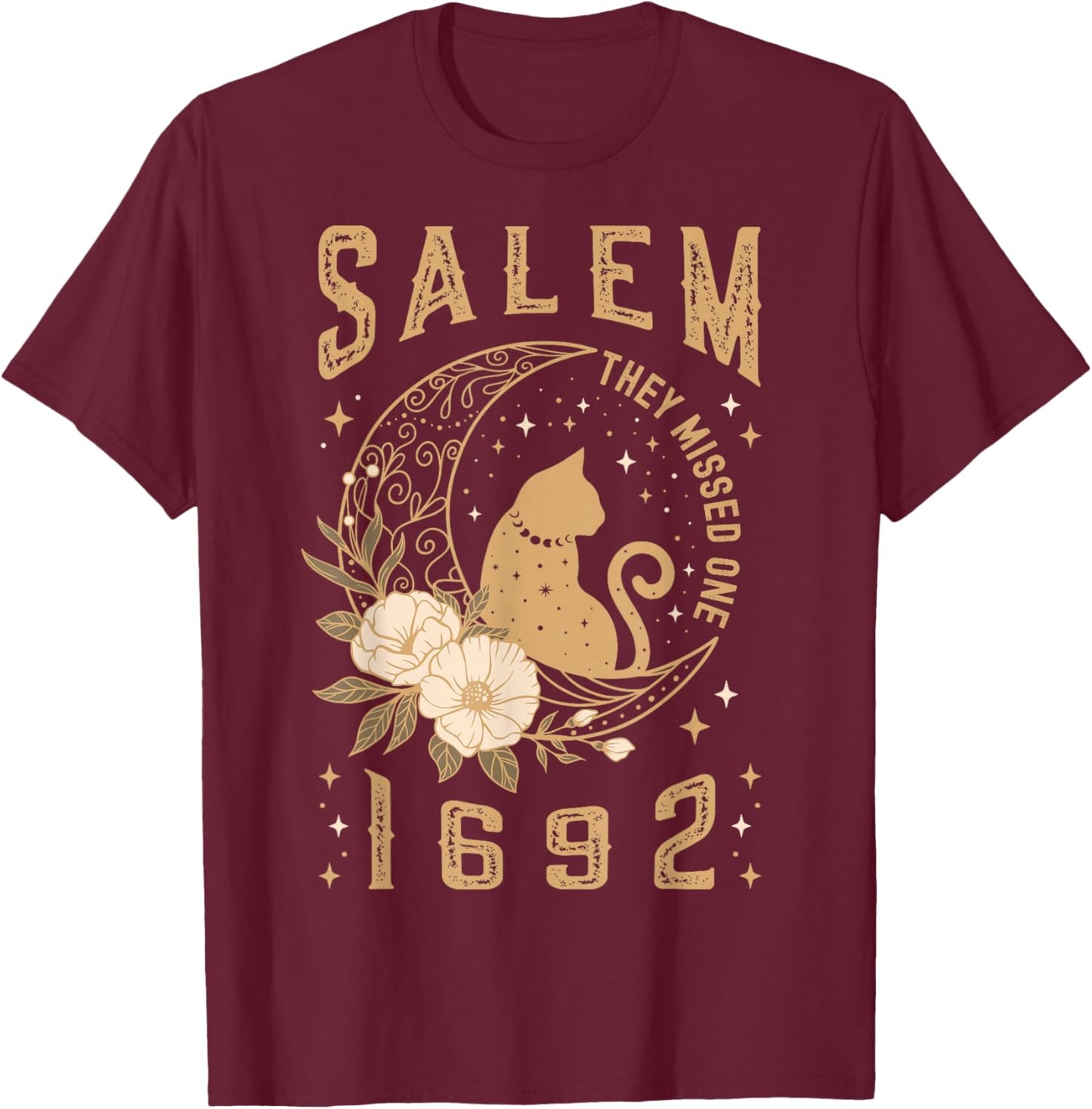 Salem 1692 They Missed One Salem Witch Trials Women Witchy T-Shirt - T-Shirt | Maroon