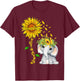 Blessed To Be Called Grandma Sunflower Elephant Women T-Shirt - T-Shirt | Maroon