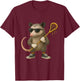 Funny Lacrosse LAX Possum Kids Men Women Lacrosse Player T-Shirt - T-Shirt | Maroon
