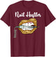 Leopard Lips With Nail Technician Drill Cool Nail Hustler T-Shirt - T-Shirt | Maroon