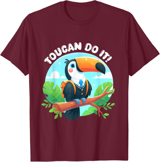 Toucan Dot It Cute Toucan Bird Test Day Test Teacher Student T-Shirt - T-Shirt | Maroon