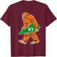 Bigfoot Kentucky Sasquatch State T-Shirt - T-Shirt | Maroon