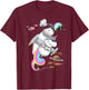 Polar Bear Riding Unicorn Food Pizza Space Party Planet T-Shirt - T-Shirt | Maroon