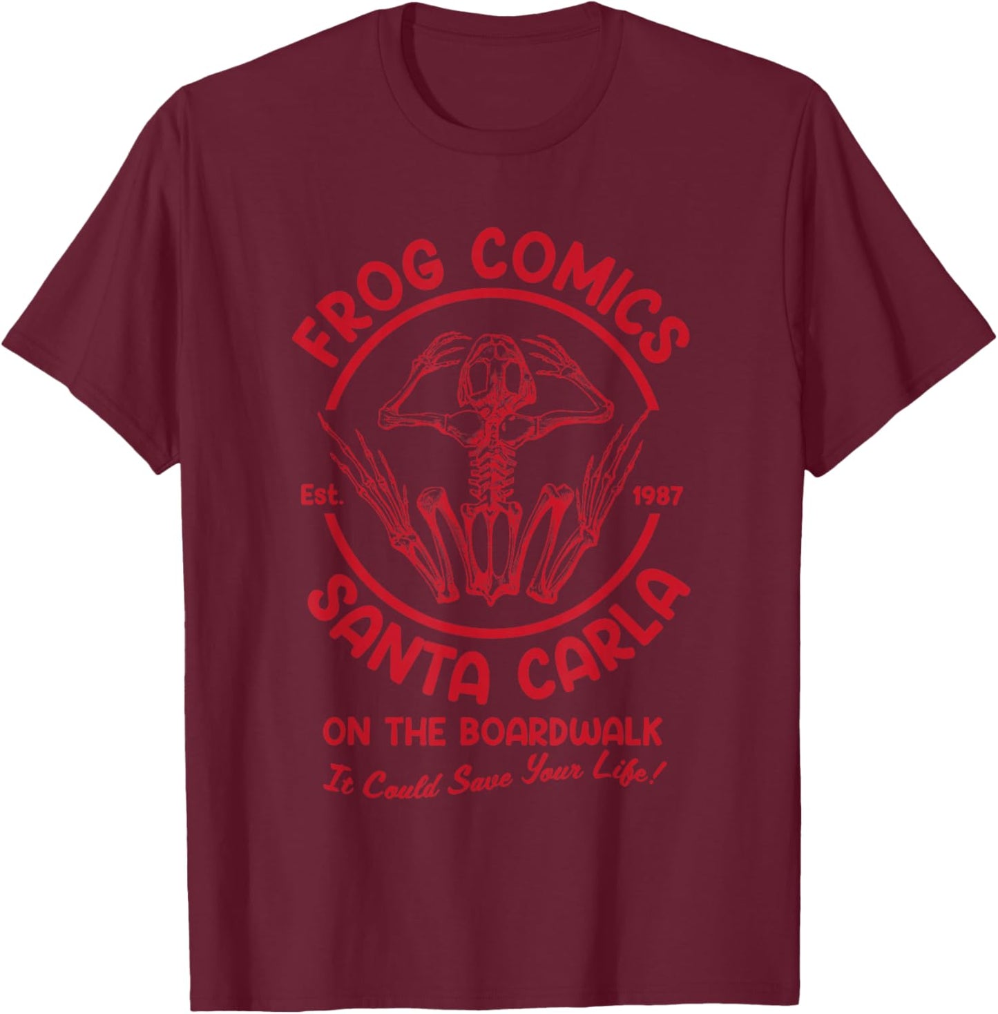 Frog Brothers Comics - Santa Carla T-Shirt - T-Shirt | Maroon