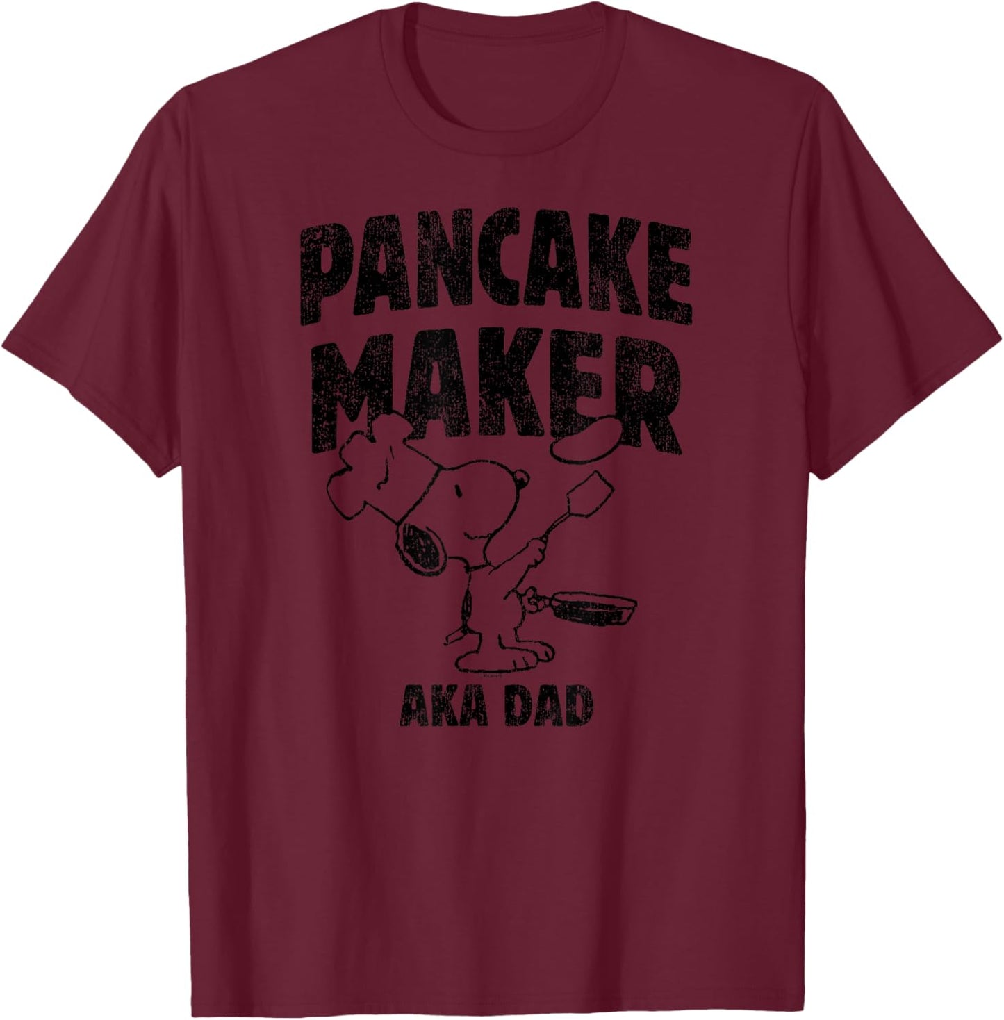 Peanuts - Pancake Maker AKA Dad T-Shirt - T-Shirt | Maroon
