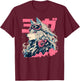 Goth Grunge Demon Anime Furry Wolf Horror Alt Aesthetic T-Shirt - T-Shirt | Maroon