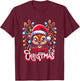 Merry Christmas Cute Reindeer Xmas Family Men Women T-Shirt - T-Shirt | Maroon