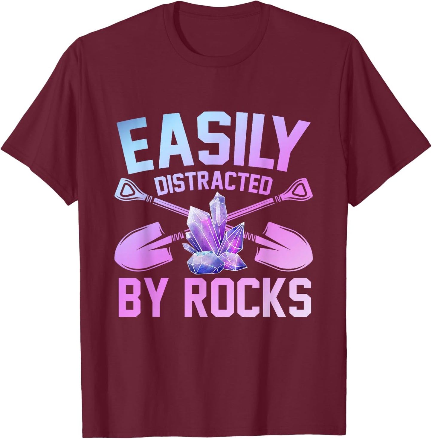 Slightly distracted by rocks geology T-Shirt - T-Shirt | Maroon