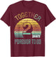 2nd Years Wedding Anniversary Gifts For Couples Matching T-Shirt - T-Shirt | Maroon