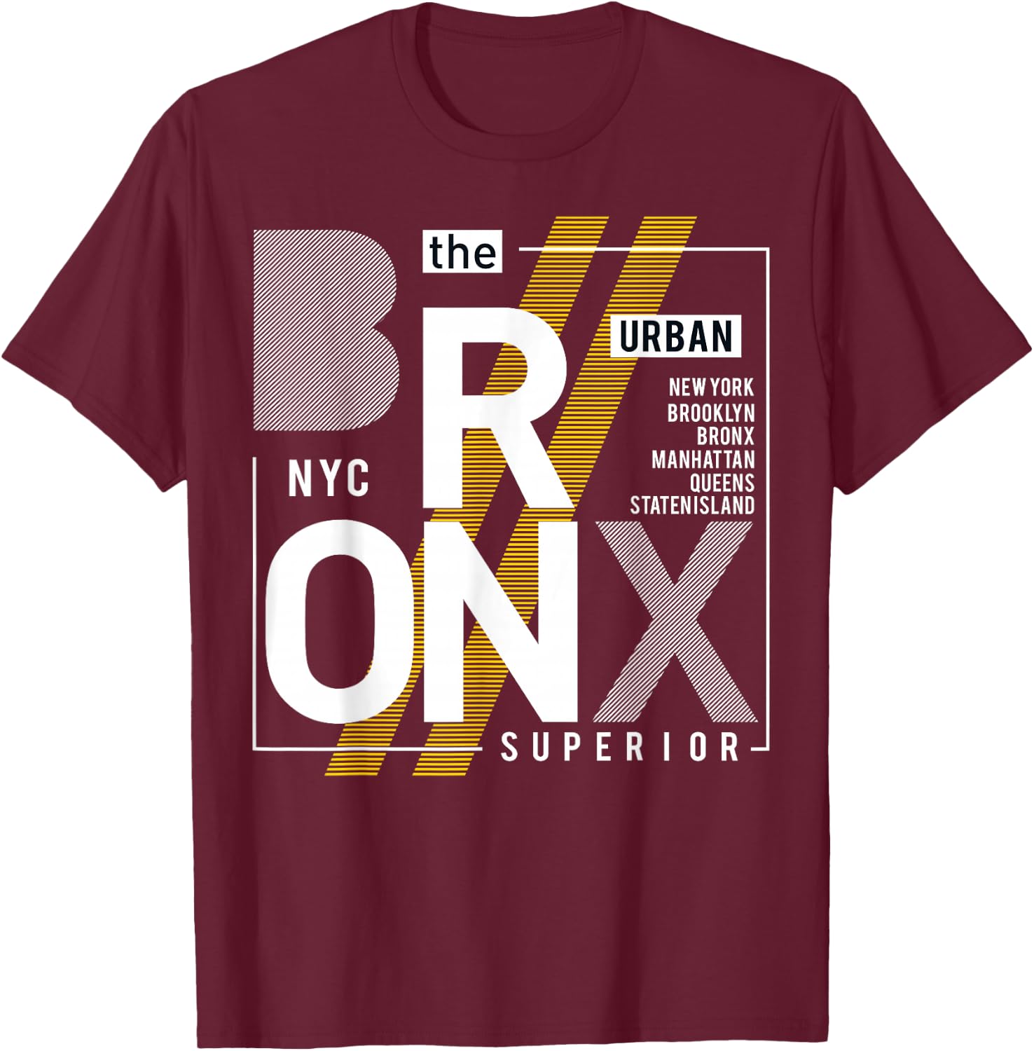 The Bronx shirts, I Love Bronx, The Bronx New York City T-Shirt - T-Shirt | Maroon