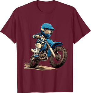 Kids Dirt Bike T-Shirt - T-Shirt | Maroon