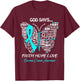 Butterfly Faith Hope Love Ovarian Cancer Awareness Gifts T-Shirt - T-Shirt | Maroon