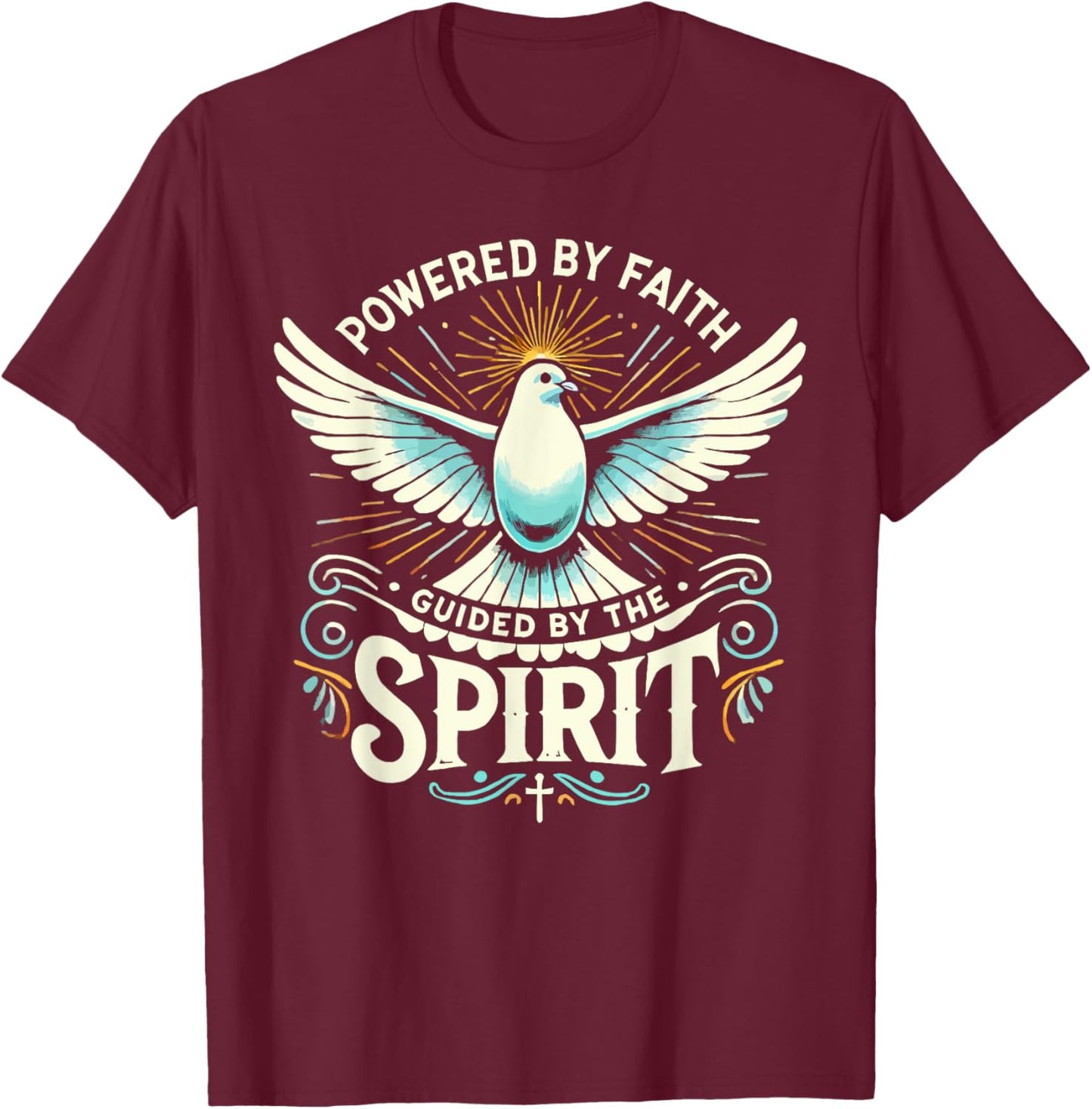 Holy Spirit I Love Jesus Christ Catholic Christian Faith T-Shirt - T-Shirt | Maroon
