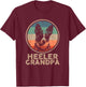 Vintage Heeler Dog Grandpa Grandpaw Dog Lover Gifts Men Dad T-Shirt - T-Shirt | Maroon