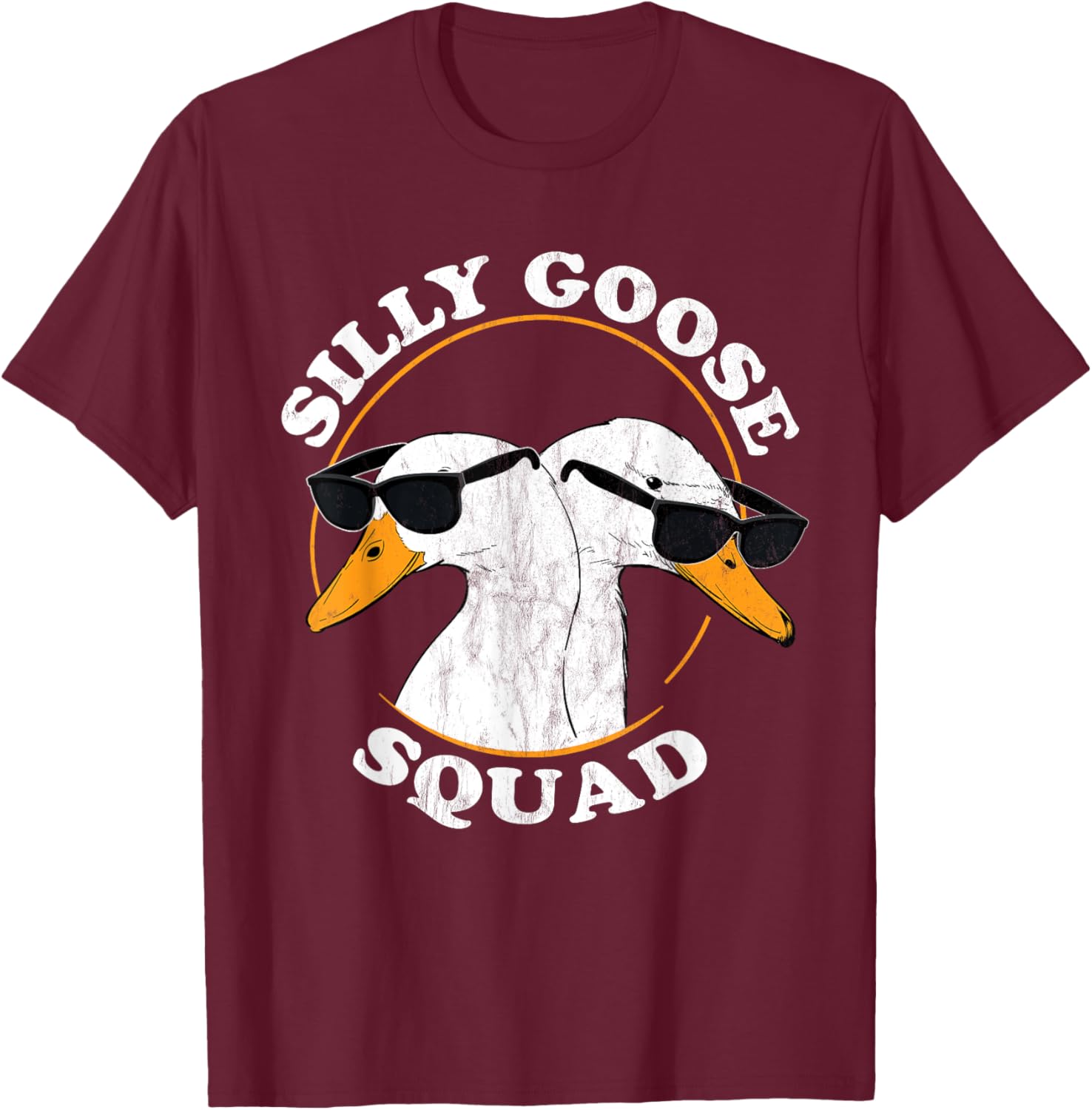 Silly Goose Squad Funny Goose Meme Cute Goose Trendy Design T-Shirt - T-Shirt | Maroon