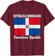 Republic of Dominicana Dominican Republic Flag Vintage T-Shirt - T-Shirt | Maroon