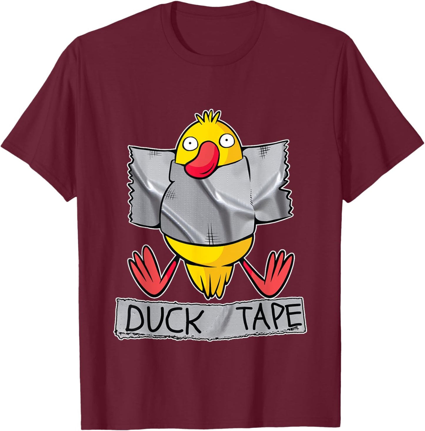 Funny Duck Tape T-Shirt - T-Shirt | Maroon