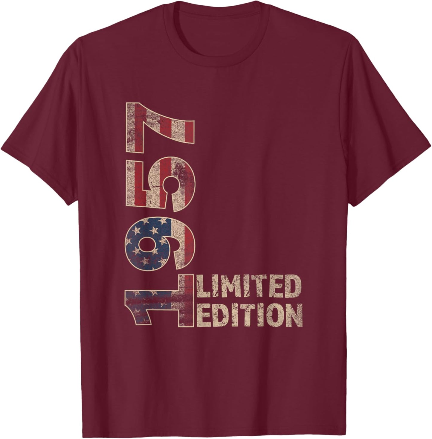 68th Birthday Gift men Vintage born 1957 turning 68 Year Old T-Shirt - T-Shirt | Maroon