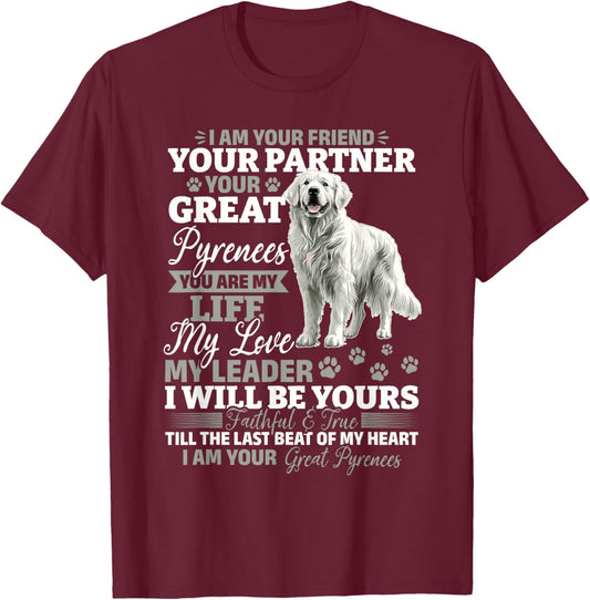 Great Pyrenees Dog Owner T-Shirt - T-Shirt | Maroon
