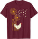 Farmer Poultry Bird Flower Farm Animal Dandelion Chicken T-Shirt - T-Shirt | Maroon