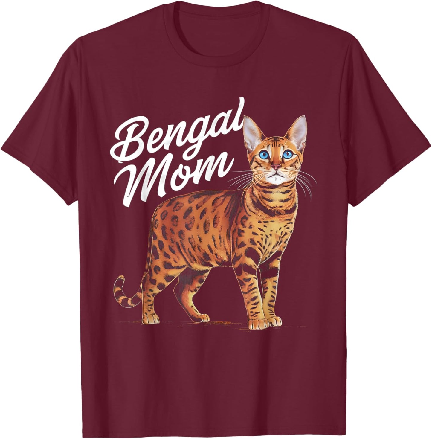 Bengal Mom T-Shirt - T-Shirt | Maroon