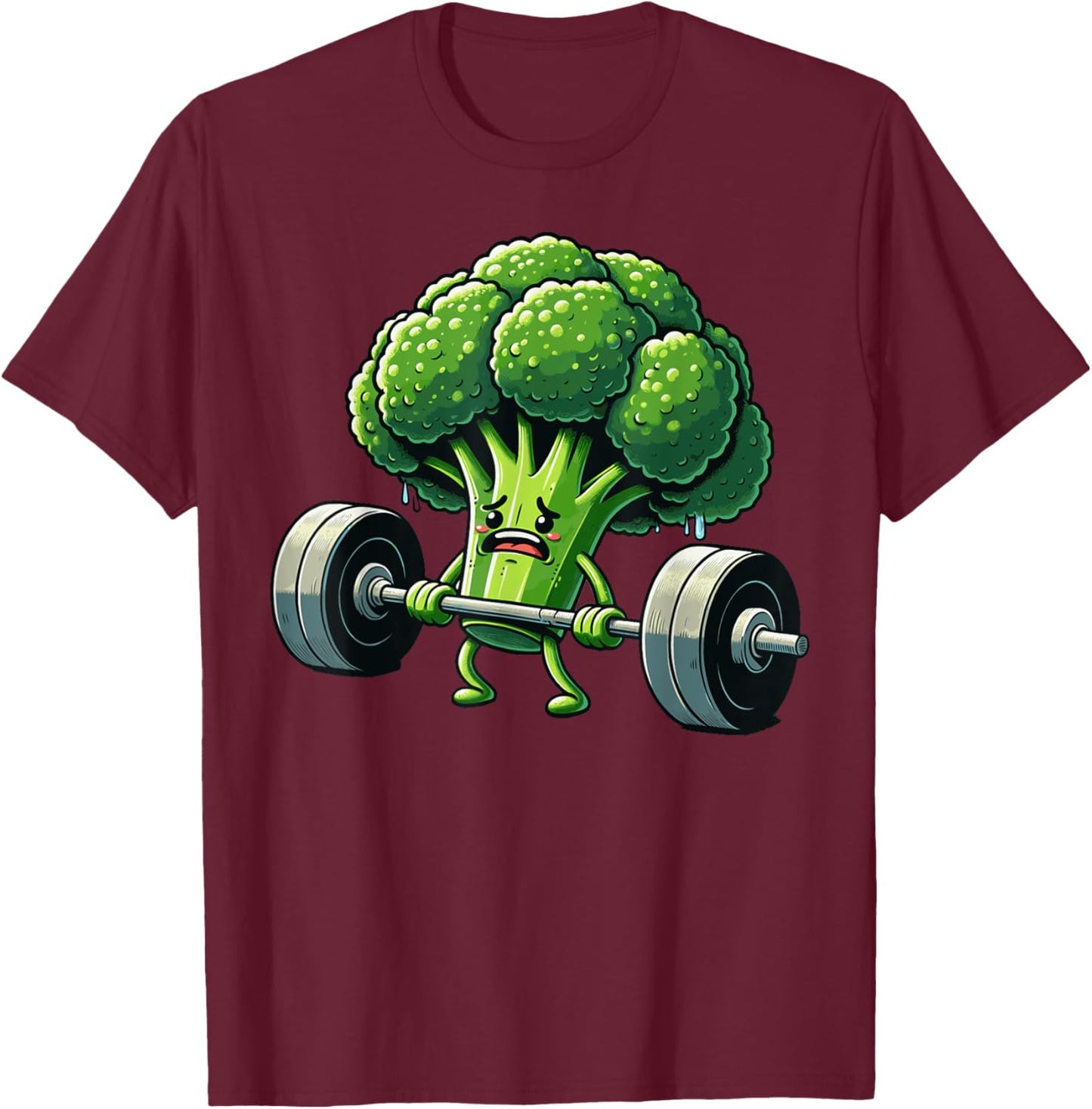 Deadlift Broccoli Gym Fitness Motivation Bodybuilding T-Shirt - T-Shirt | Maroon