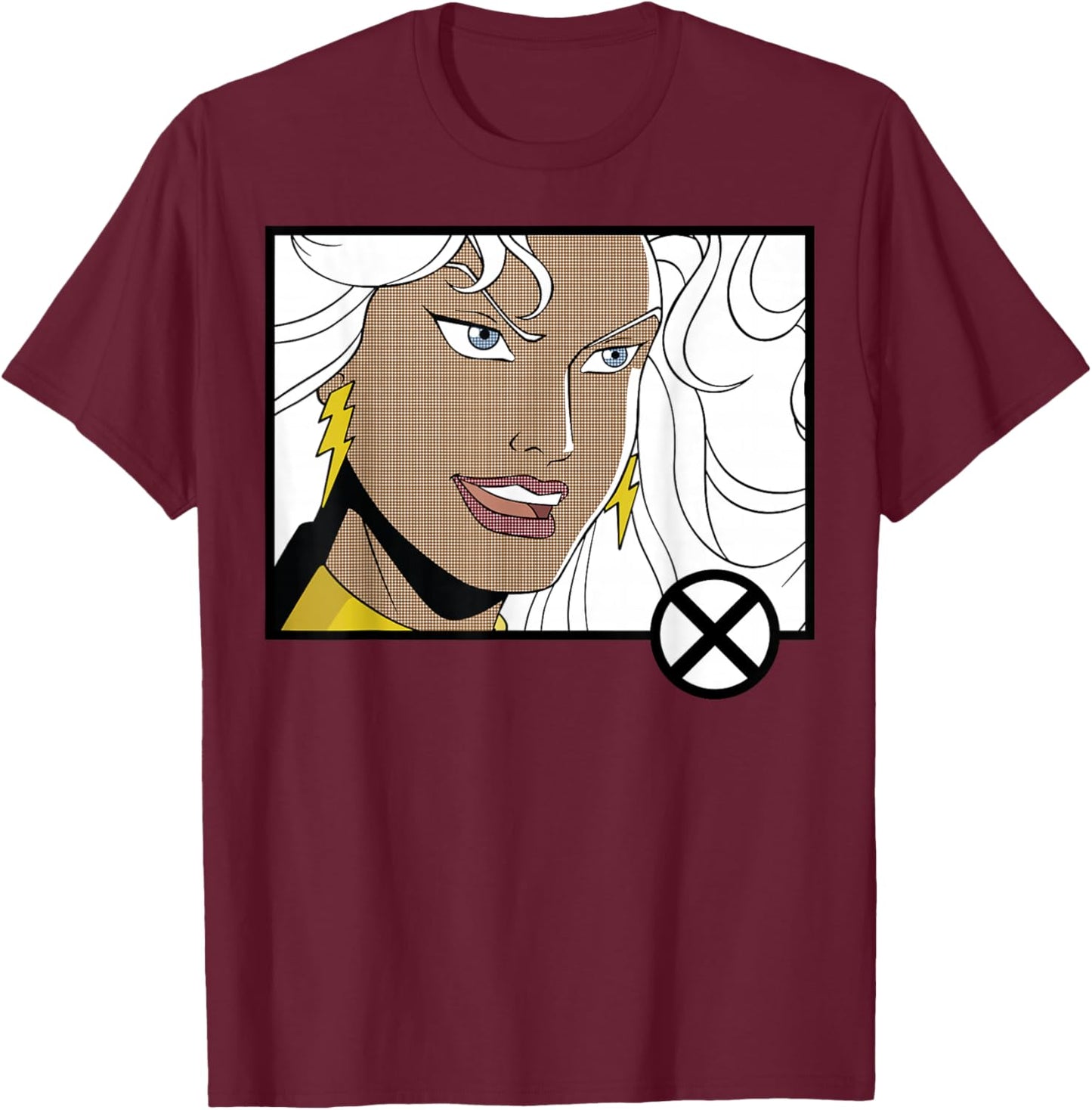 Marvel X-Men Storm Head Shot Panel T-Shirt - T-Shirt | Maroon
