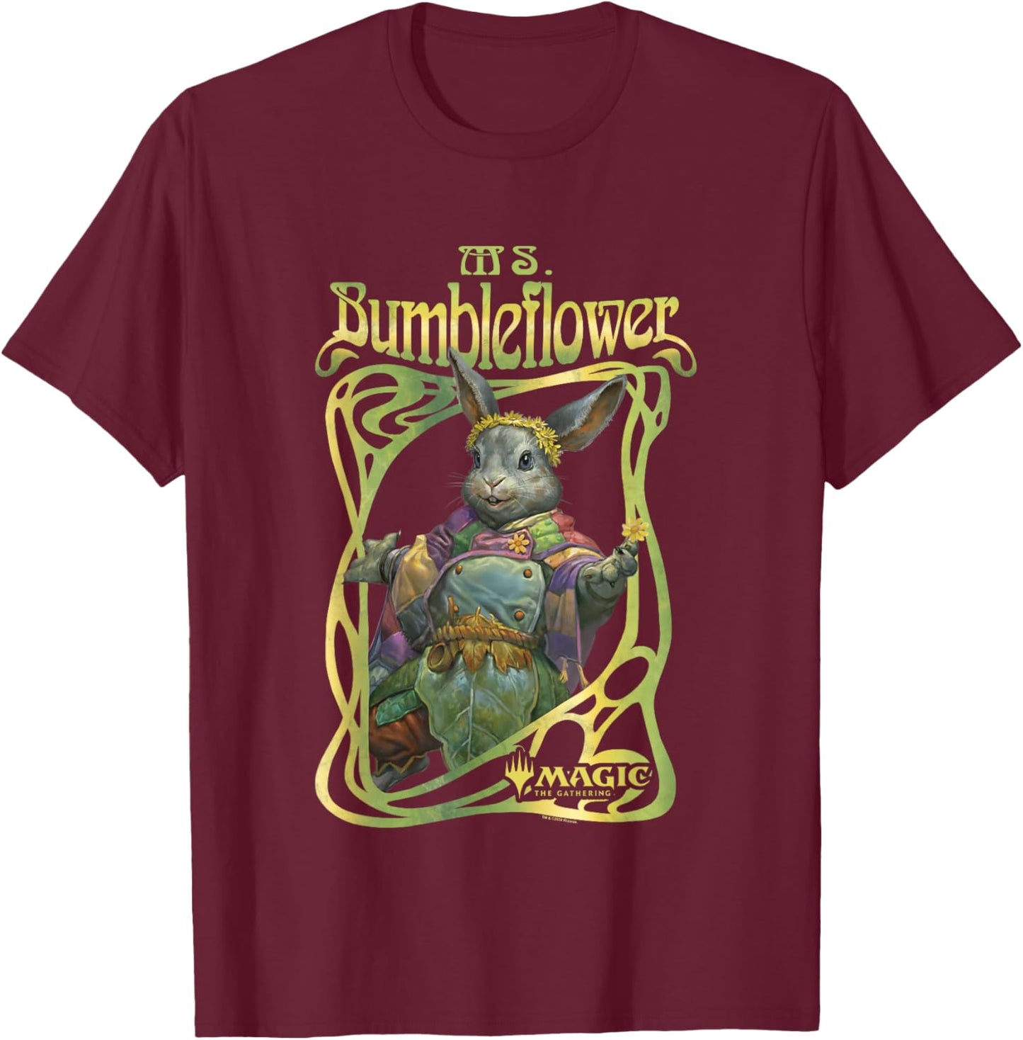 Magic: The Gathering Ms. Bumbleflower Portrait Vintage T-Shirt - T-Shirt | Maroon