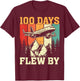 100 Days Just Flew By Airplane 100th Day Of School Teacher T-Shirt - T-Shirt | Maroon