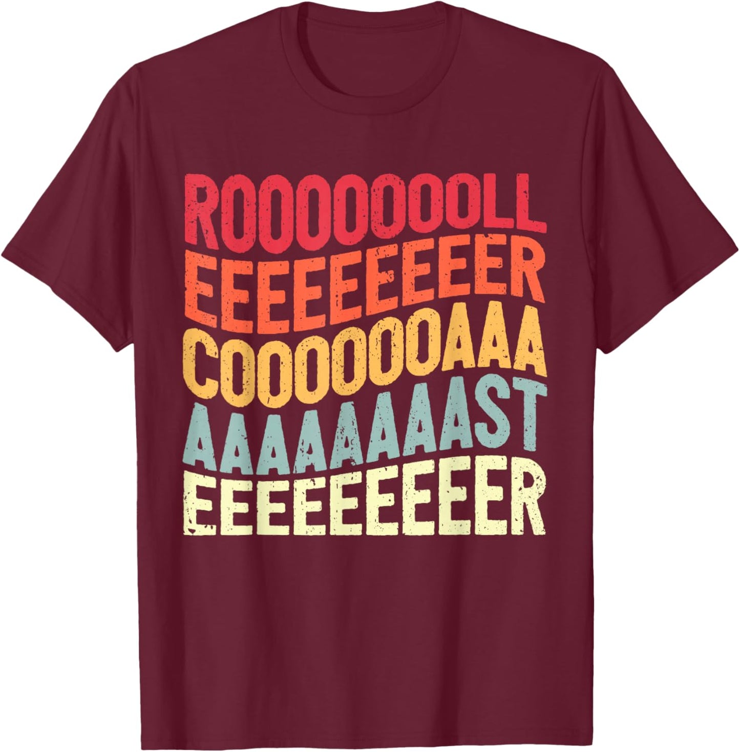Vintage Rollercoaster I Screaming Roller Coaster T-Shirt - T-Shirt | Maroon
