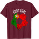 Portugal Flag Portuguese Pride Portuguese Soccer Player Ball T-Shirt - T-Shirt | Maroon