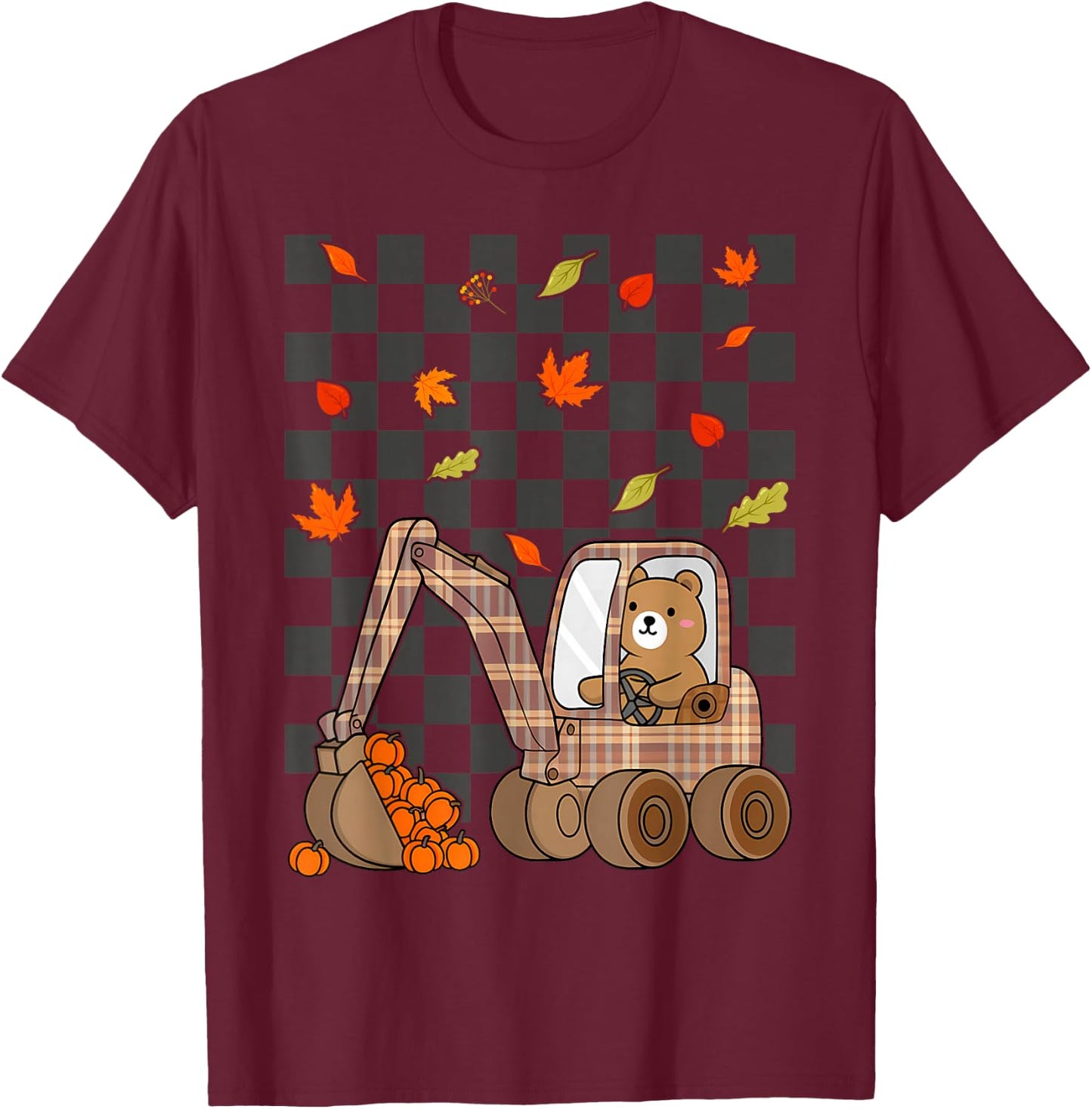 Kids Truck Pumpkin Patch Baby Boy Fall Toddler Girl Cute T-Shirt - T-Shirt | Maroon