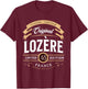 Vintage Lozère France , Black, S T-Shirt - T-Shirt | Maroon
