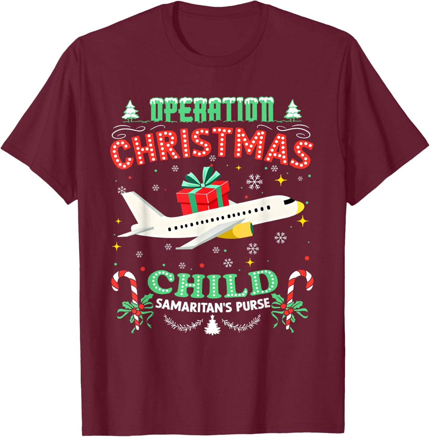 Operation Christmas Child Funny Family Matching Xmas T-Shirt - T-Shirt | Maroon