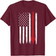 Patriotic Chiropractic American Flag Spinal Cord Ideas T-Shirt - T-Shirt | Maroon