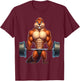 Athletic Beaver Gym Beaver Exercising Beaver T-Shirt - T-Shirt | Maroon