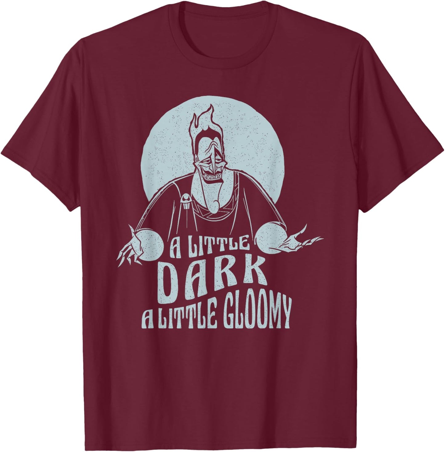 Disney Hercules Hades A Little Dark A Little Gloomy Portrait T-Shirt - T-Shirt | Maroon