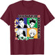 Hunter X Hunter Grid Graphic T-Shirt - T-Shirt | Maroon