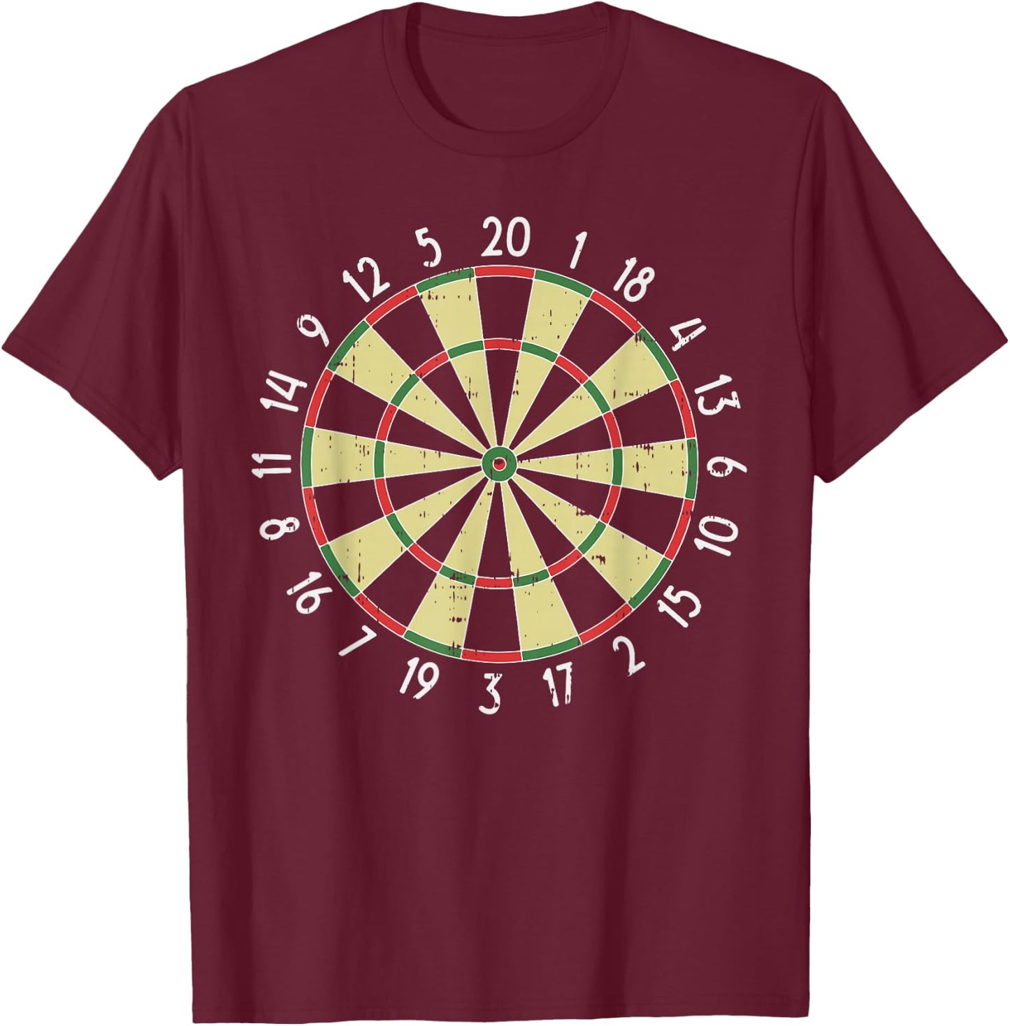 Dartboard Shirt Halloween Dart Game Sports Lazy Costume T-Shirt - T-Shirt | Maroon