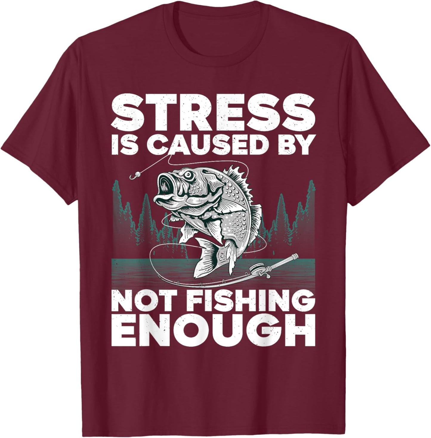 Funny Fishing Design Women Bass Fly Fishing Lovers T-Shirt - T-Shirt | Maroon