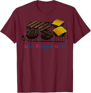 Let’s Friggin’ Grill LFG T-Shirt - T-Shirt | Maroon