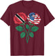 Trinidad and Tobago Flag Trini Flag Roots Trinidadian Flag T-Shirt - T-Shirt | Maroon
