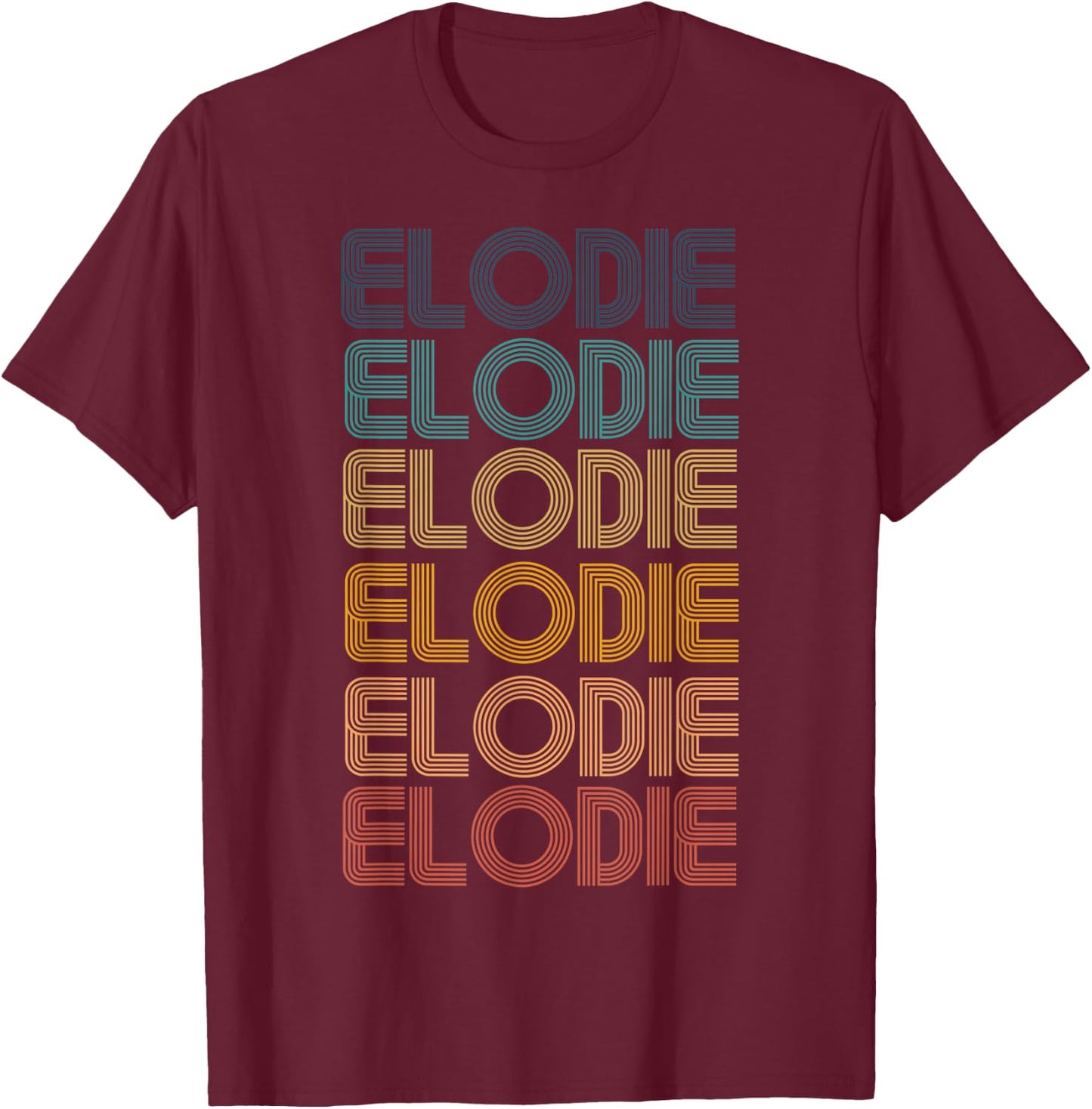 Retro Vintage ELODIE Classic Name Cool 80s 90s T-Shirt - T-Shirt | Maroon