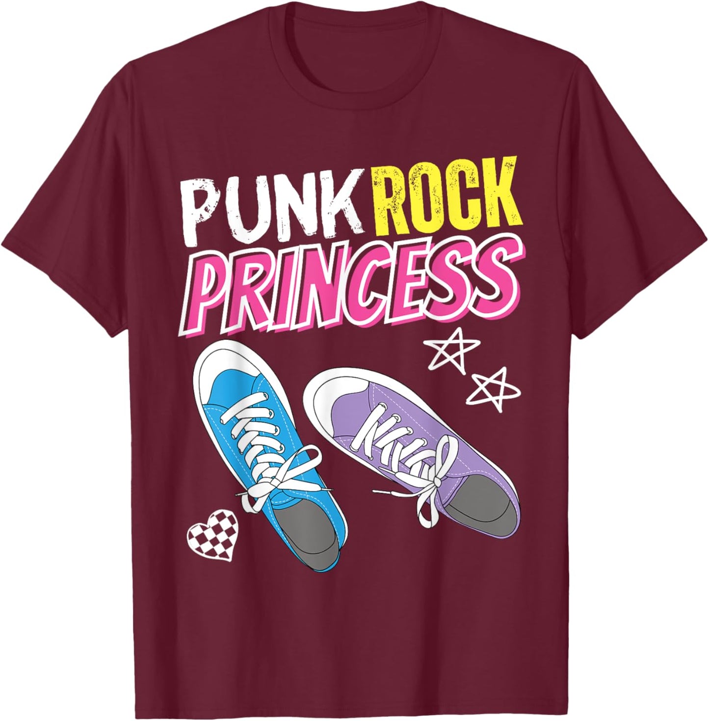 Punk Rock Princess for Girls who Love Punkrock Music & Bands T-Shirt - T-Shirt | Maroon