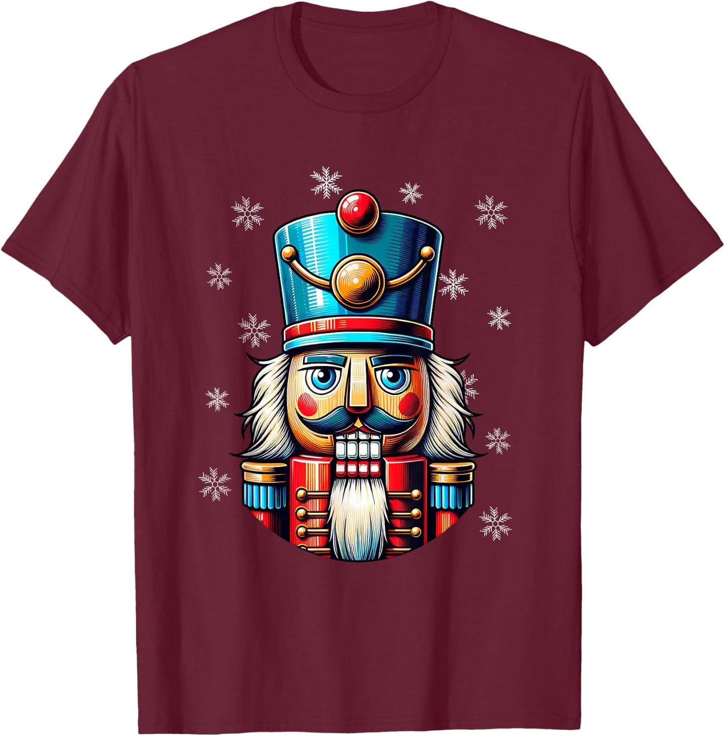 Christmas Nutcracker Men Women Nutcrackers Xmas T-Shirt - T-Shirt | Maroon