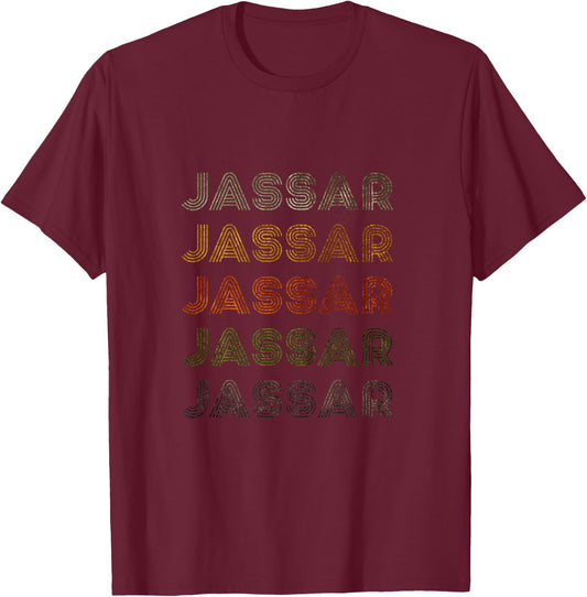 Love Heart Jassar Grunge Vintage Style Black Jassar T-Shirt - T-Shirt | Maroon