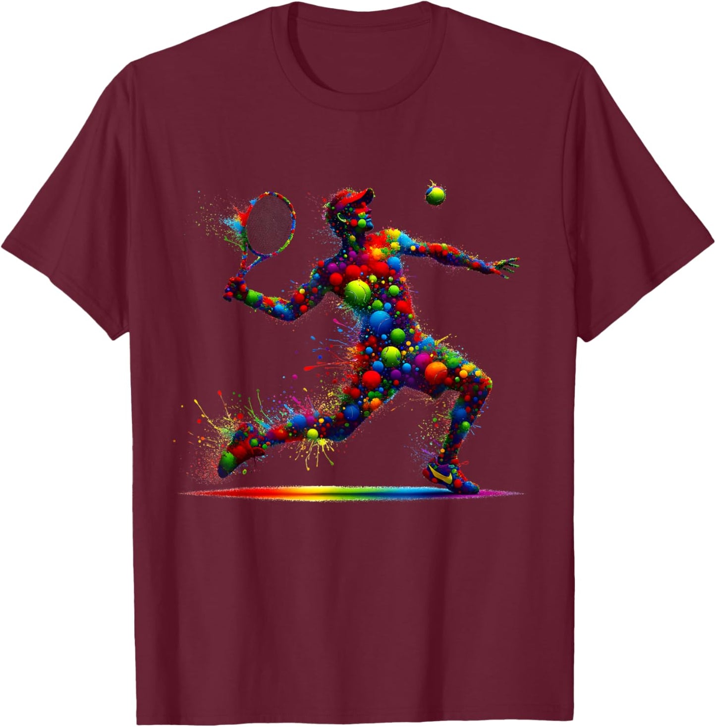 Tennis Player Kids Youth Men Boys T-Shirt - T-Shirt | Maroon