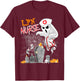LPN Nurse Halloween Boo Ghosts Costume Nursing Tools Lover T-Shirt - T-Shirt | Maroon