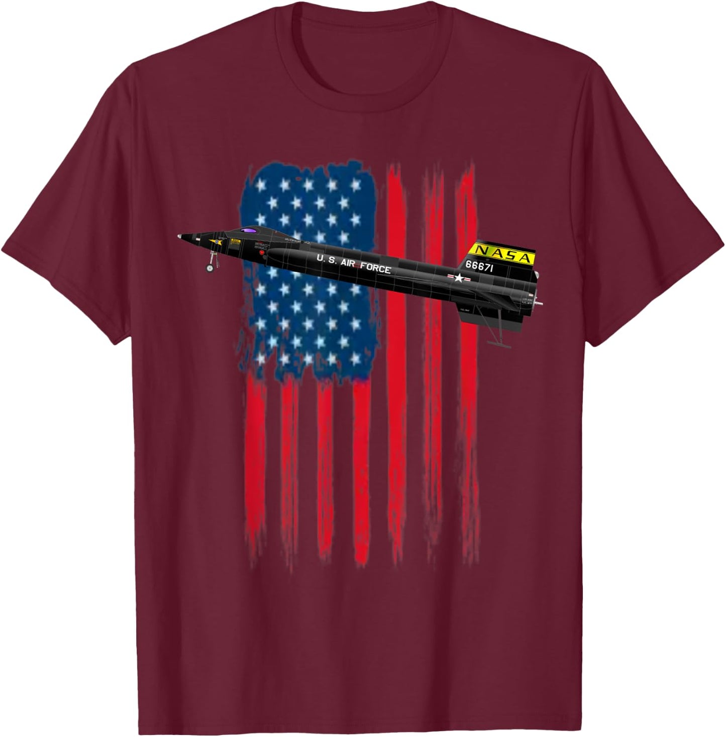 The North American X-15. Air Force aviation at its best. T-Shirt - T-Shirt | Maroon